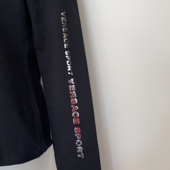 Versace Sport Pullover Top Long Sleeve Black Small Womens - Picture 3 of 6